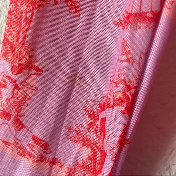 Rachel Antonoff Taffy Batter MANHUNT Lillian Pink/Red Mesh Knit Top Size Large - Picture 12 of 16